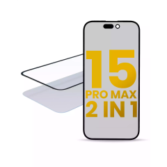 2 in 1 (Front Glass + OCA Pre-Installed) Compatible For iPhone 15 Pro Max (2 Pack) (OCA Master) - Apple iPhone 15 Pro Max